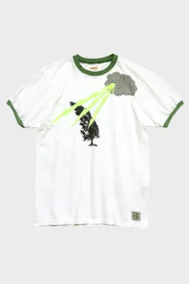 20/- Jersey Ringer T (THUNDER & CONIFER) - White