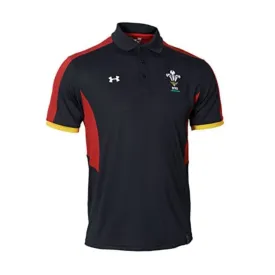 2015-2016 Wales WRU Rugby Polo Shirt (Black)