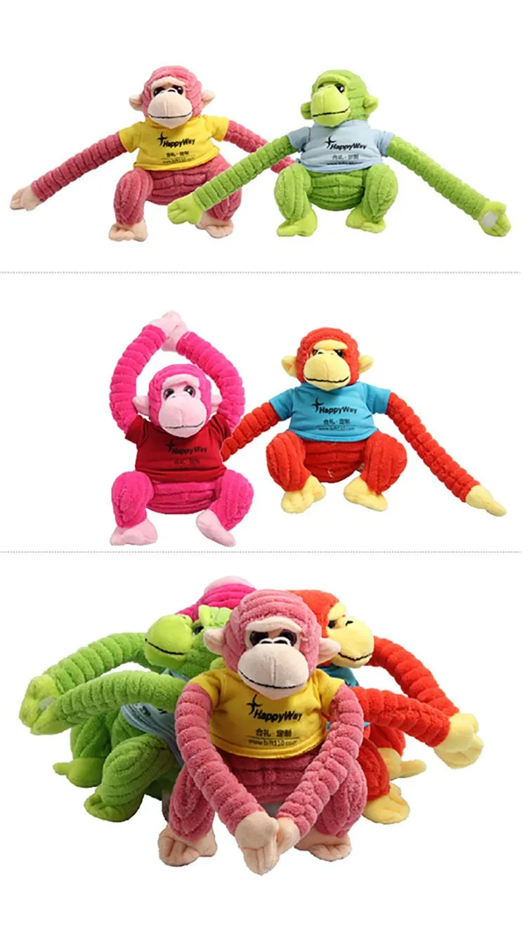 20cm Orangutan Plush Toy With T-Shirt And Long Arms