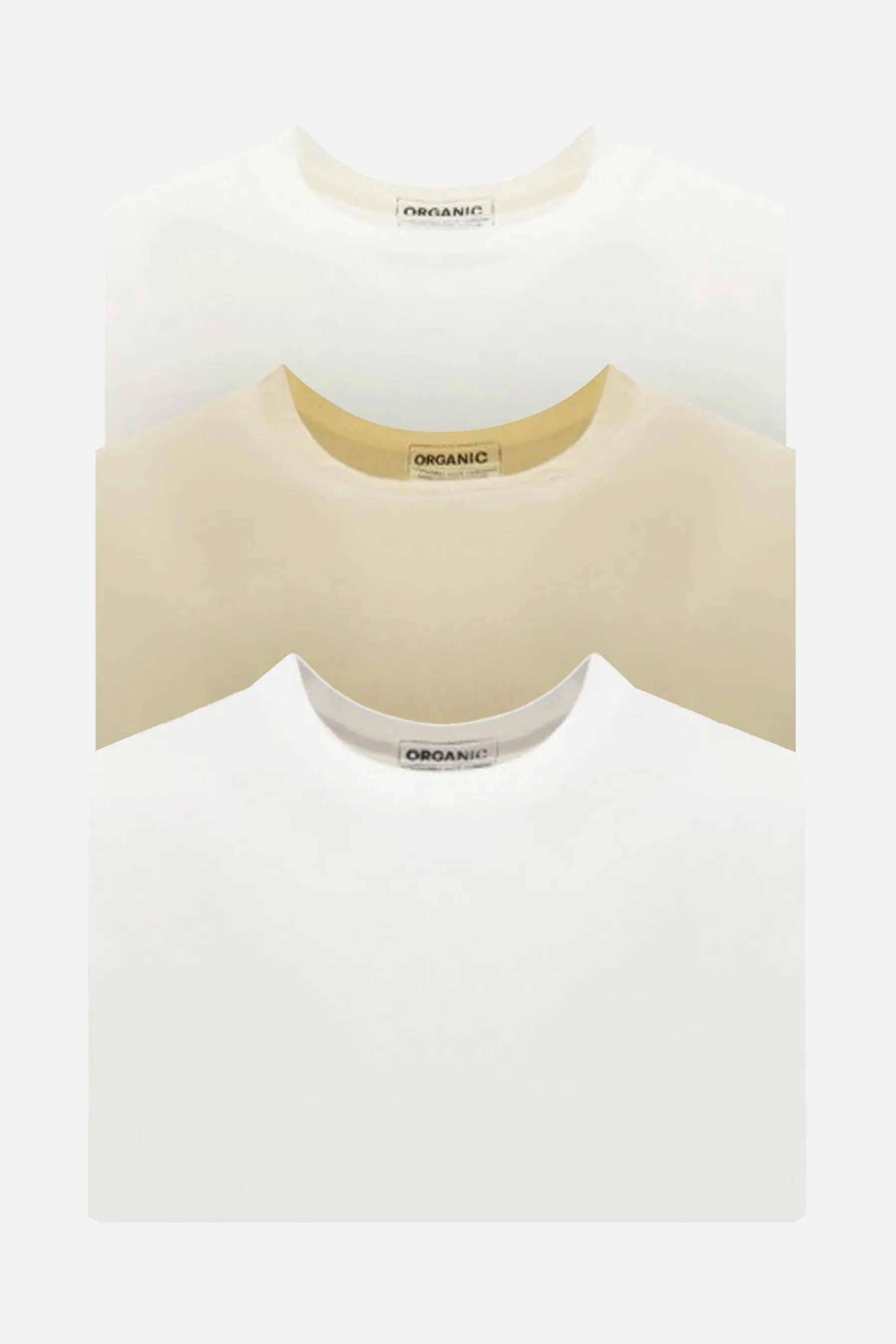 3 t-shirt pack in organic cotton