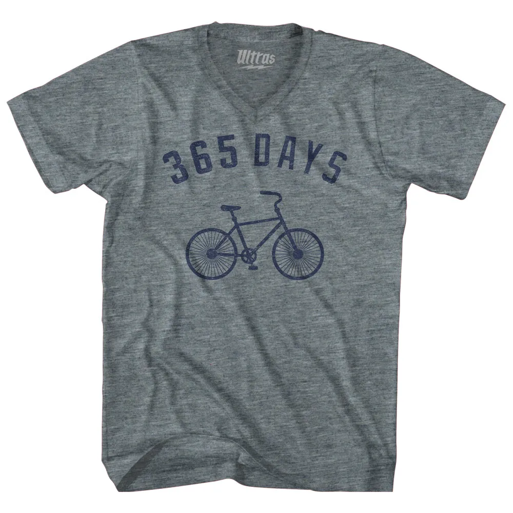 365 Days Bike Adult Tri-Blend V-neck T-shirt