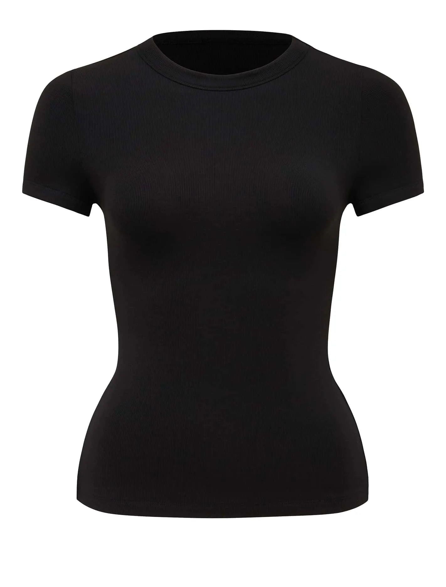 Abigail Wide Rib Neck T-Shirt