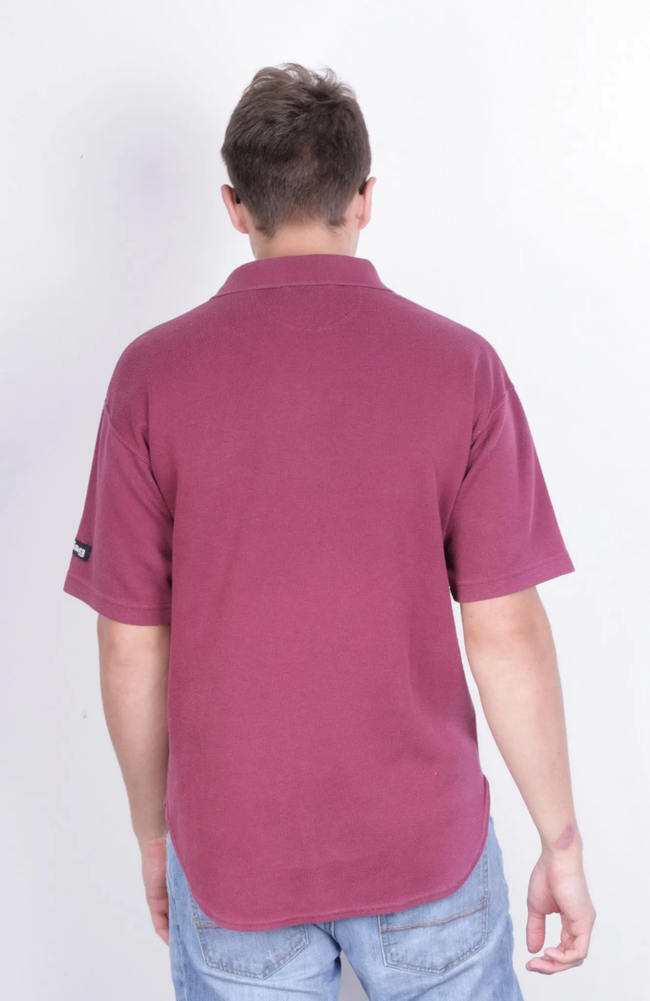 Adidas Mens M Polo Shirt Short Sleeve Maroon Cotton Sport Traning