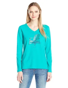 Adirondack Engraved Long Sleeve Crusher T-Shirt by Life is good