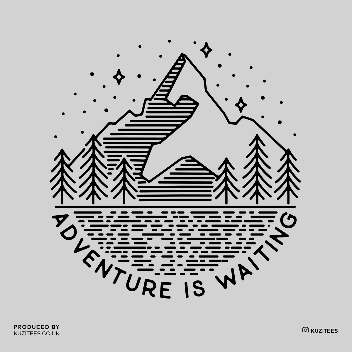 Adventure is Waiting Outdoor Minimal design T-shirt