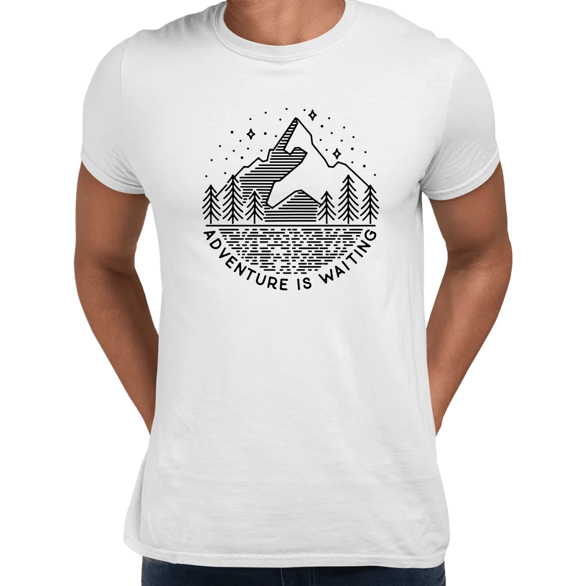 Adventure is Waiting Outdoor Minimal design T-shirt