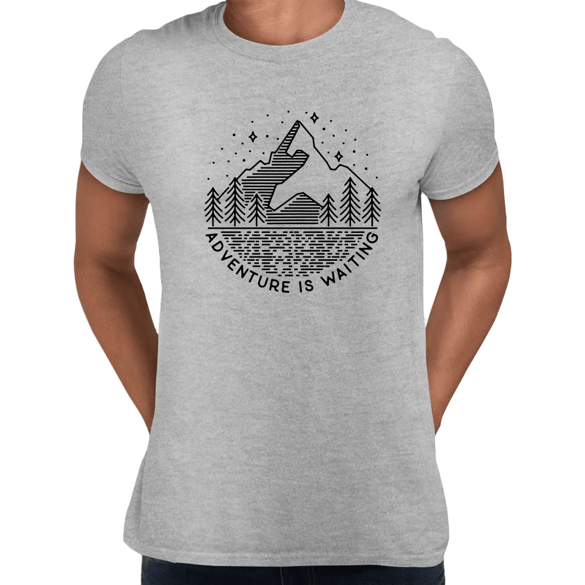 Adventure is Waiting Outdoor Minimal design T-shirt