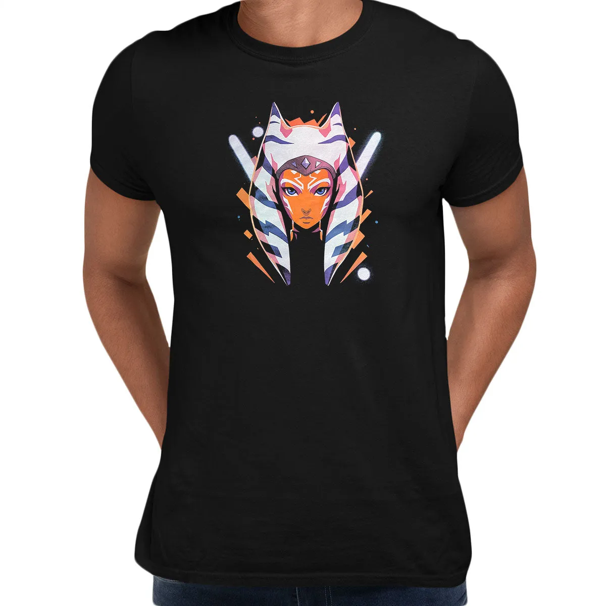 Ahsoka Tano T-shirt Black Star Wars Birthday Gift TV Series Unisex T-Shirt