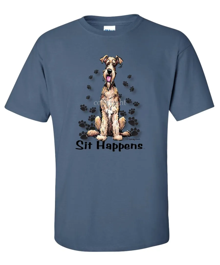 Airedale Terrier - Sit Happens - T-Shirt