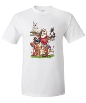 American Staffordshire Terrier - Group Construction - Caricature - T-Shirt