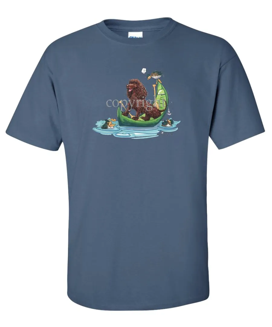 American Water Spaniel - Canoe - Caricature - T-Shirt