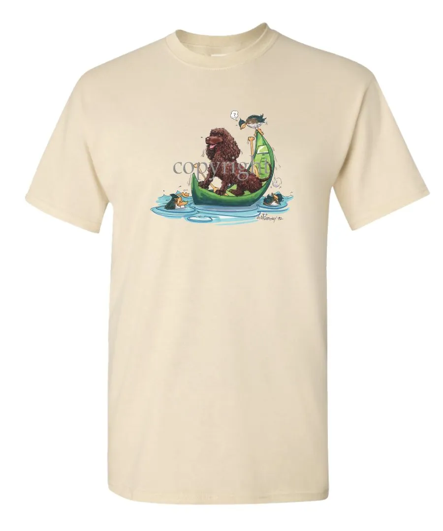 American Water Spaniel - Canoe - Caricature - T-Shirt