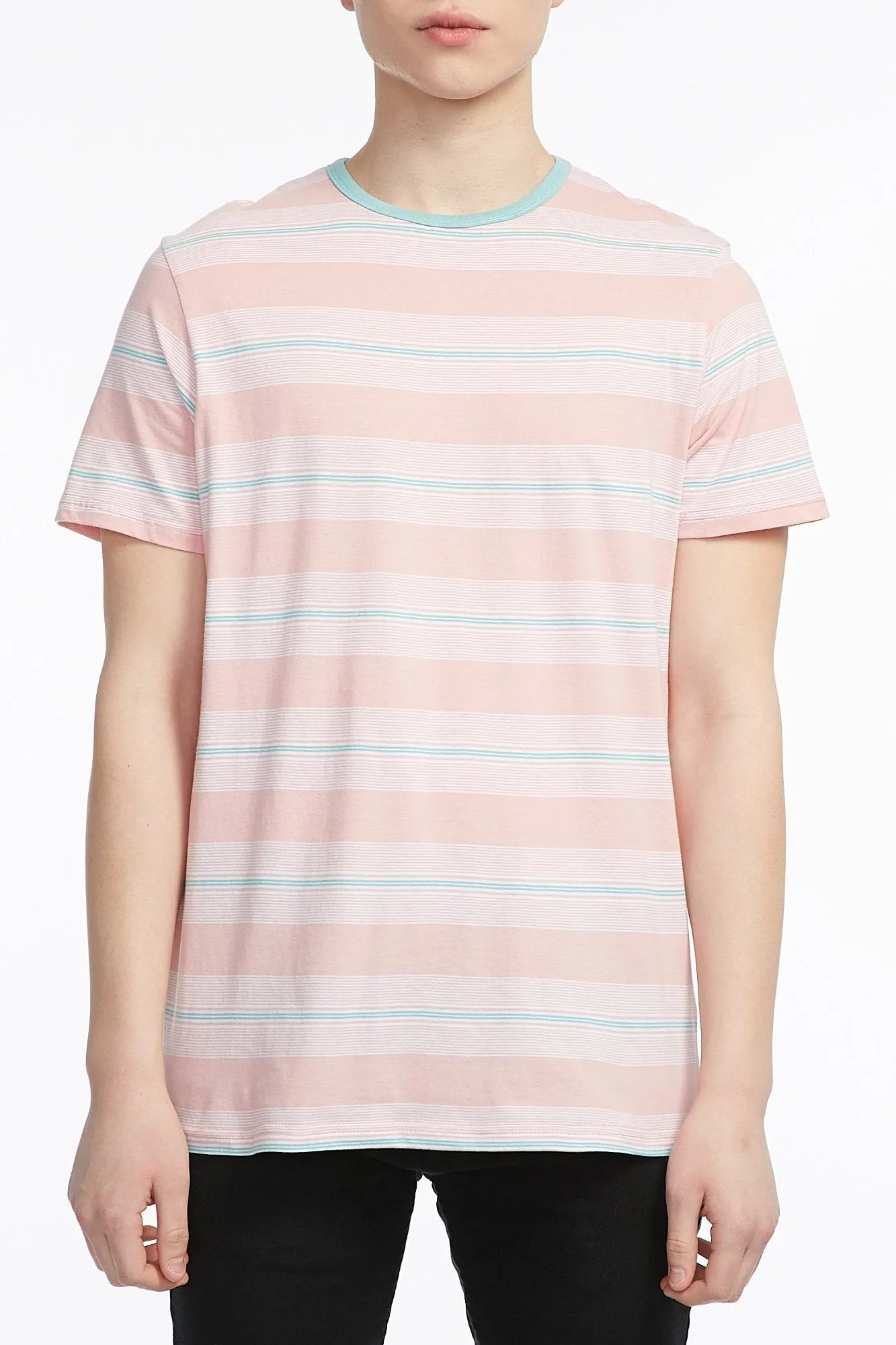 Amnesia Guys Mix Stripe Short Sleeve Tee