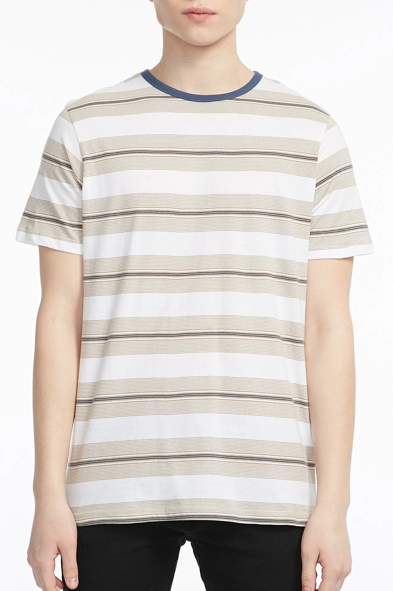 Amnesia Guys Mix Stripe Short Sleeve Tee