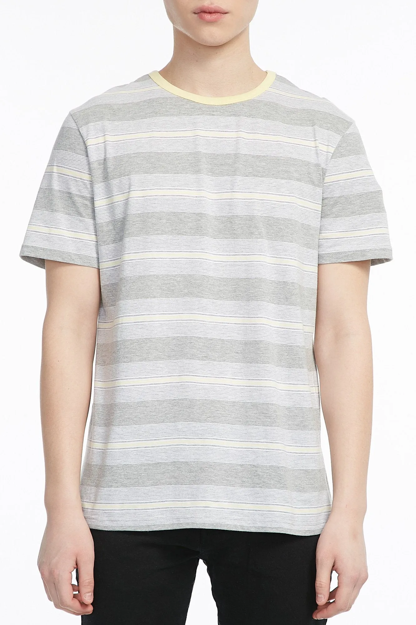 Amnesia Guys Mix Stripe Short Sleeve Tee