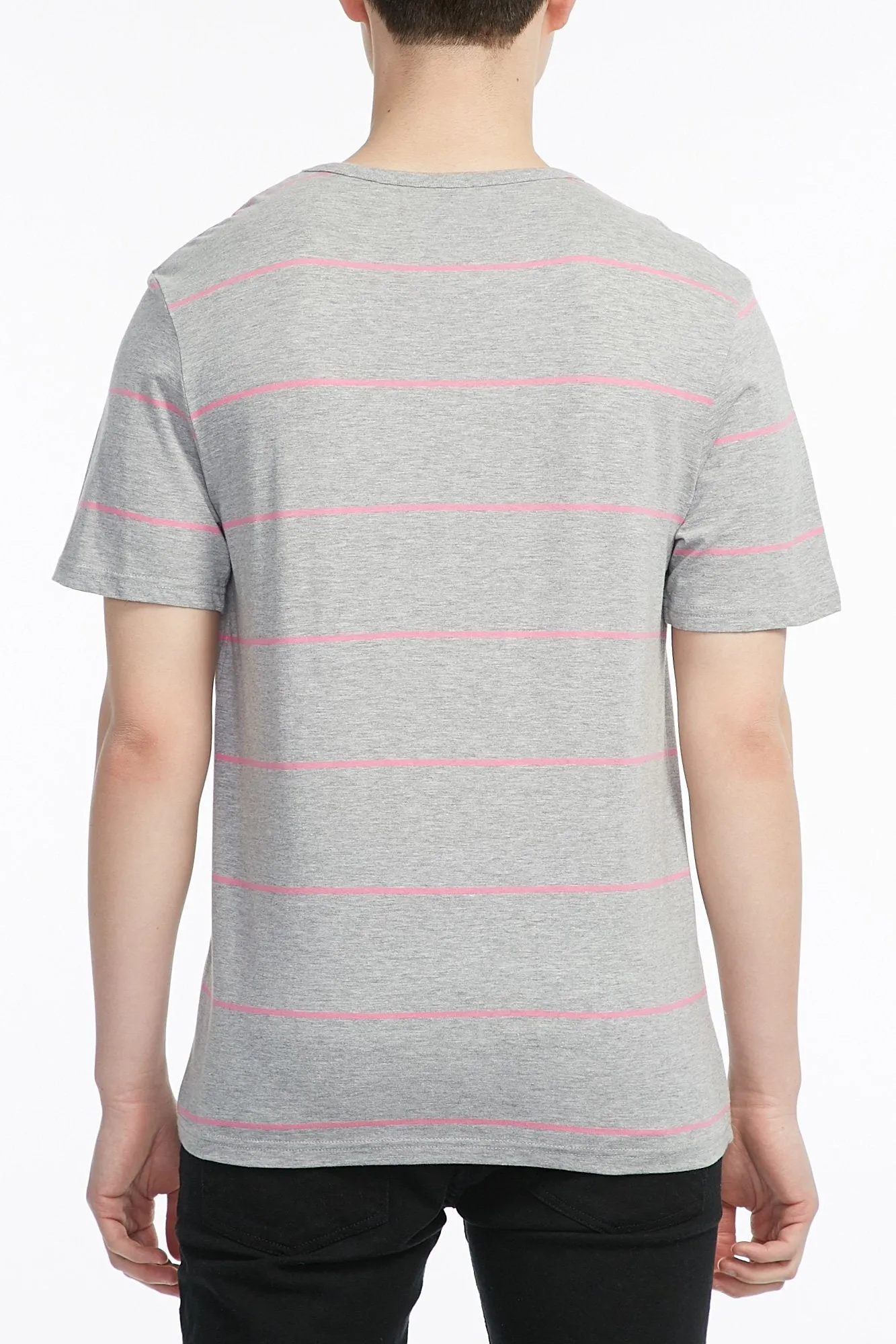 Amnesia Guys Thin Striped Short Sleeve Tee