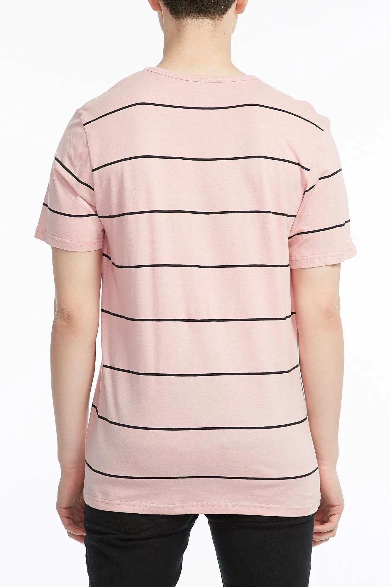 Amnesia Guys Thin Striped Short Sleeve Tee