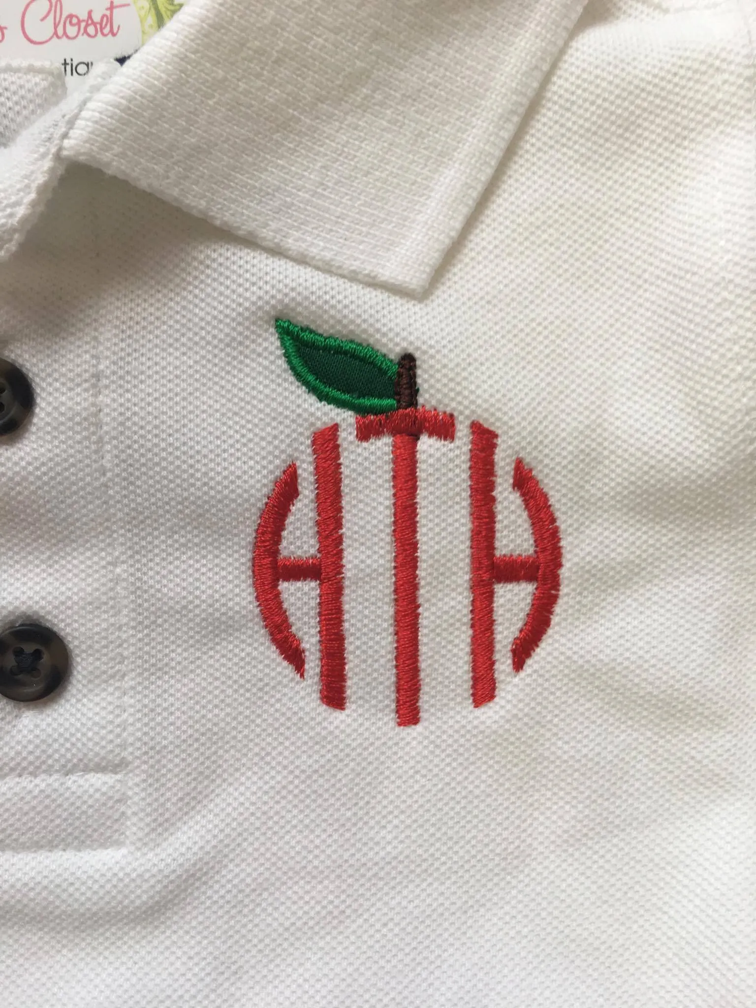 Apple Monogram Polo