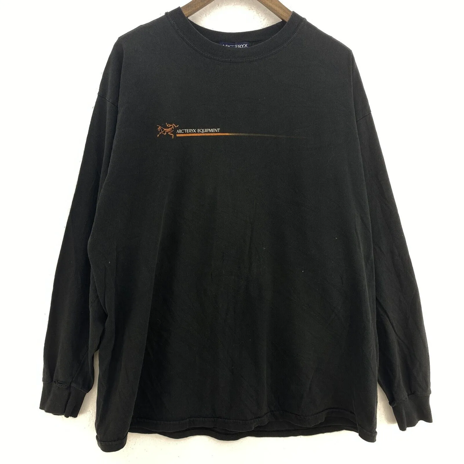 Arc'Teryxx Equipment Crew Neck Black Long Sleeve T-shirt Size XL