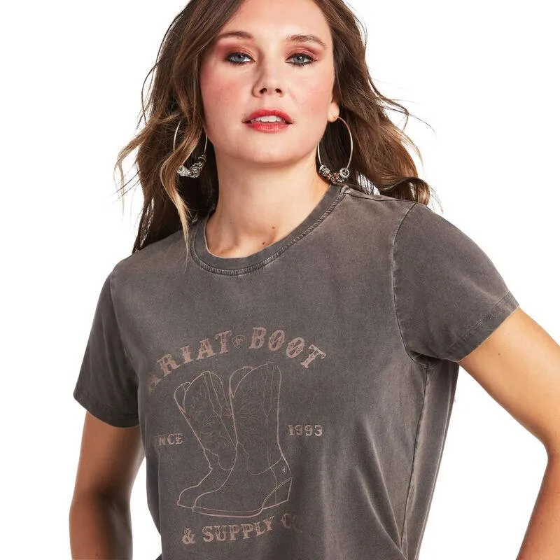 Ariat Women's Ariat Boot Charcoal Tee 10039542