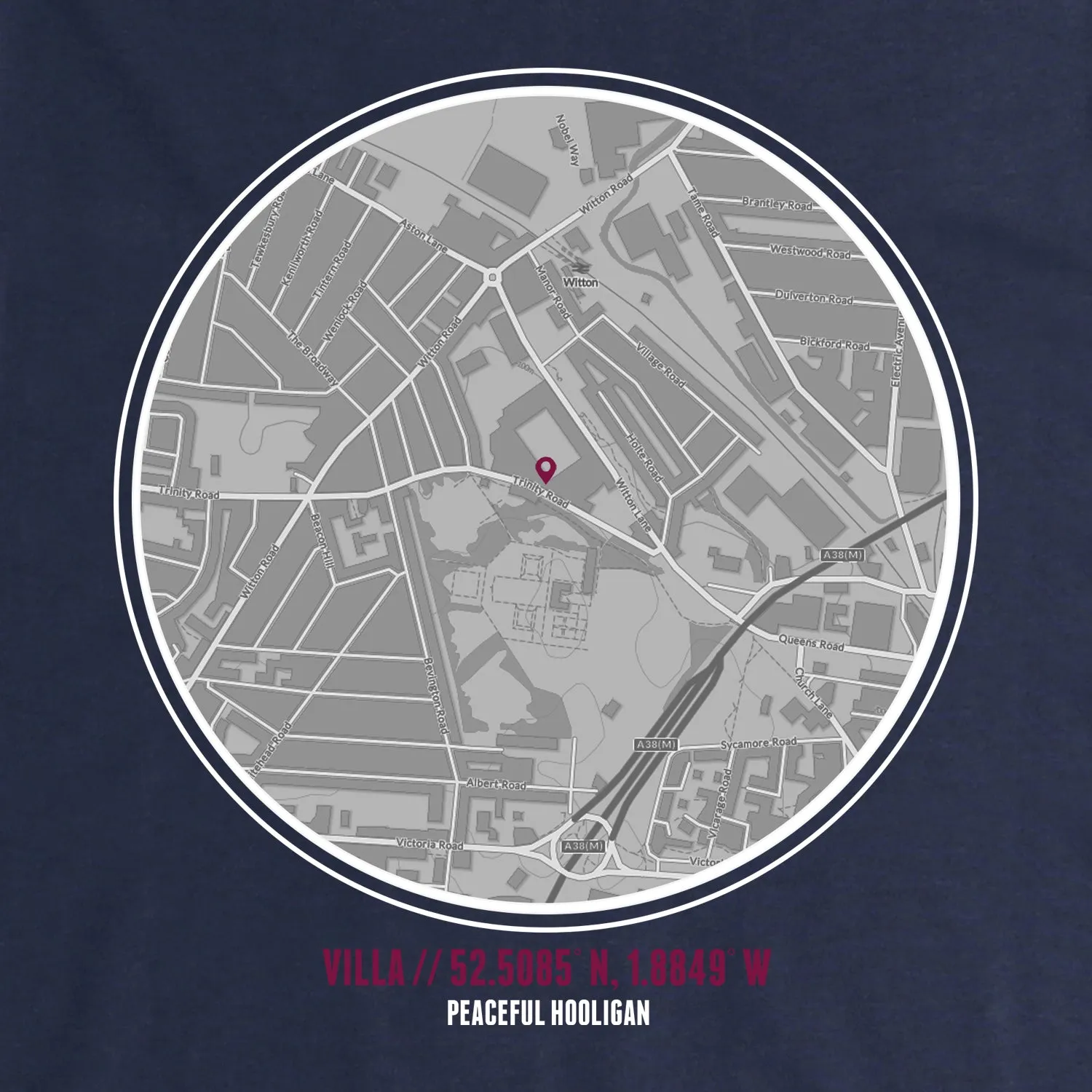 Aston Villa Location T-Shirt Navy