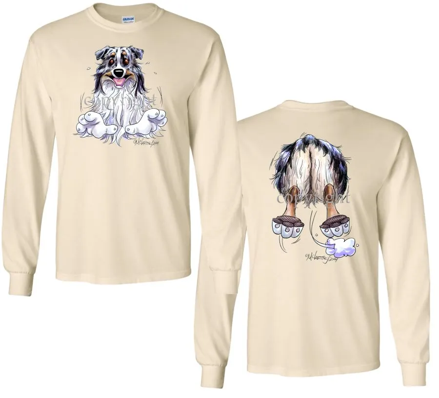 Australian Shepherd  Blue Merl - Coming and Going - Long Sleeve T-Shirt (Double Sided)