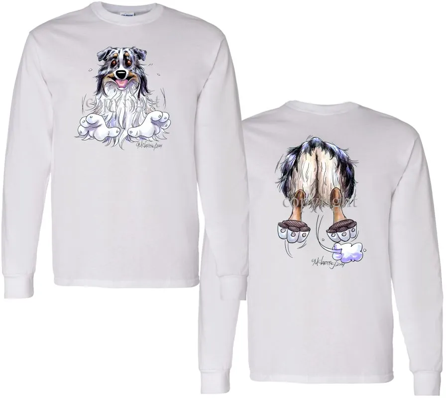 Australian Shepherd  Blue Merl - Coming and Going - Long Sleeve T-Shirt (Double Sided)