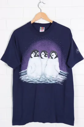 Baby Penguins 1994 Single Stitch Purple T-Shirt USA Made (M)