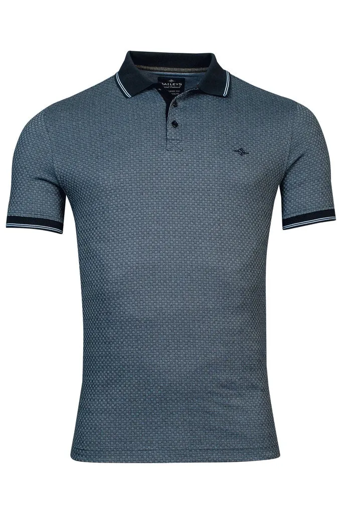 Baileys 2-Tone Jaquard Navy Polo Navy