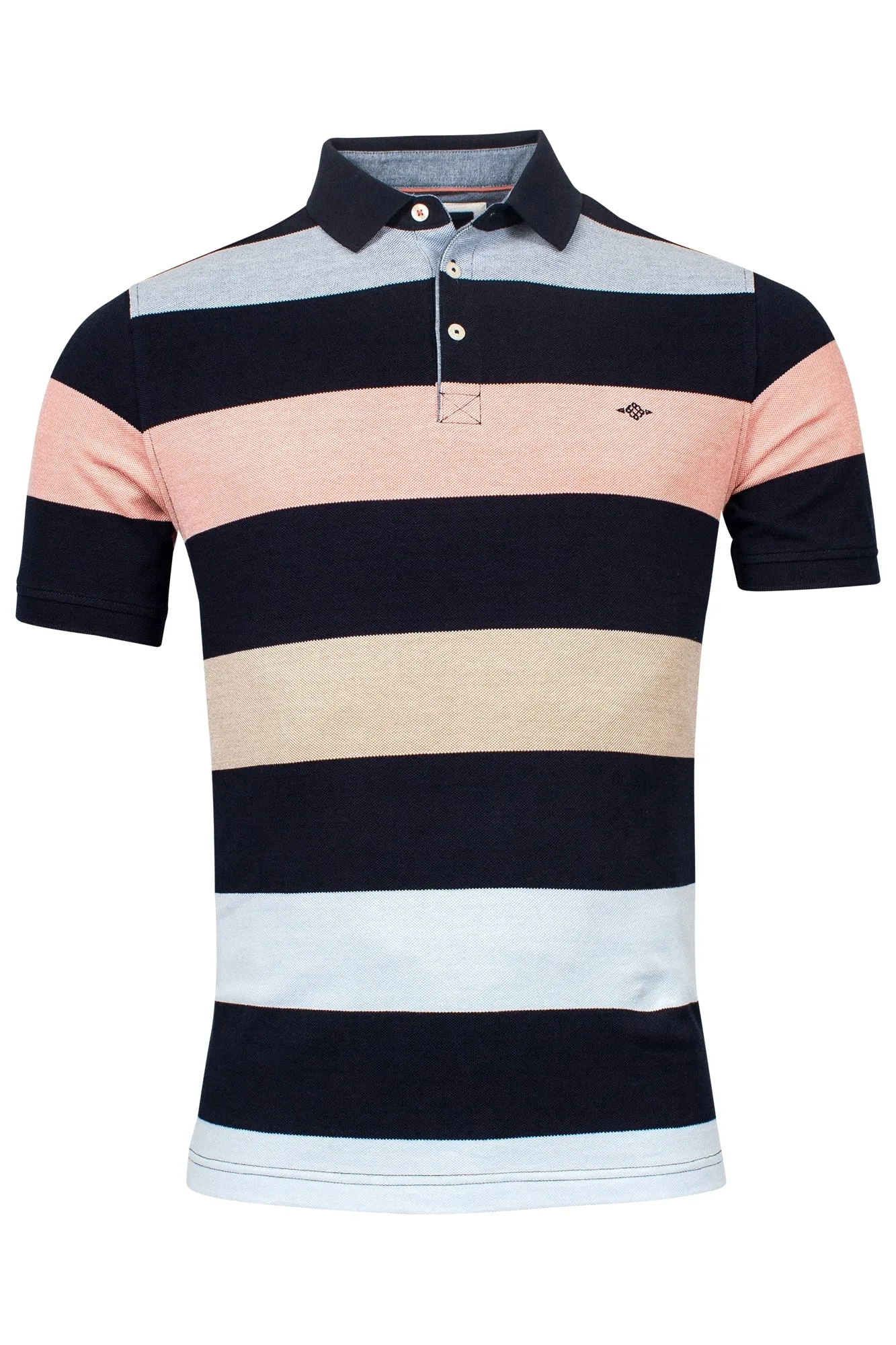 Baileys Faded Rose Stripe Polo Shirt Pink