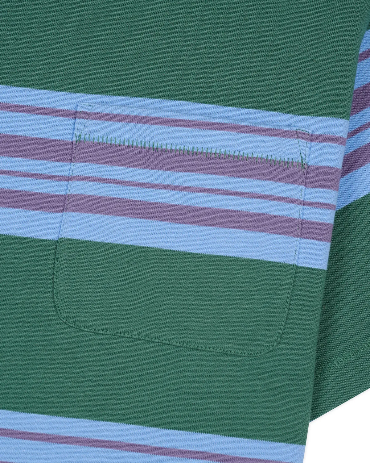 Baker Striped Pocket T-shirt - Green