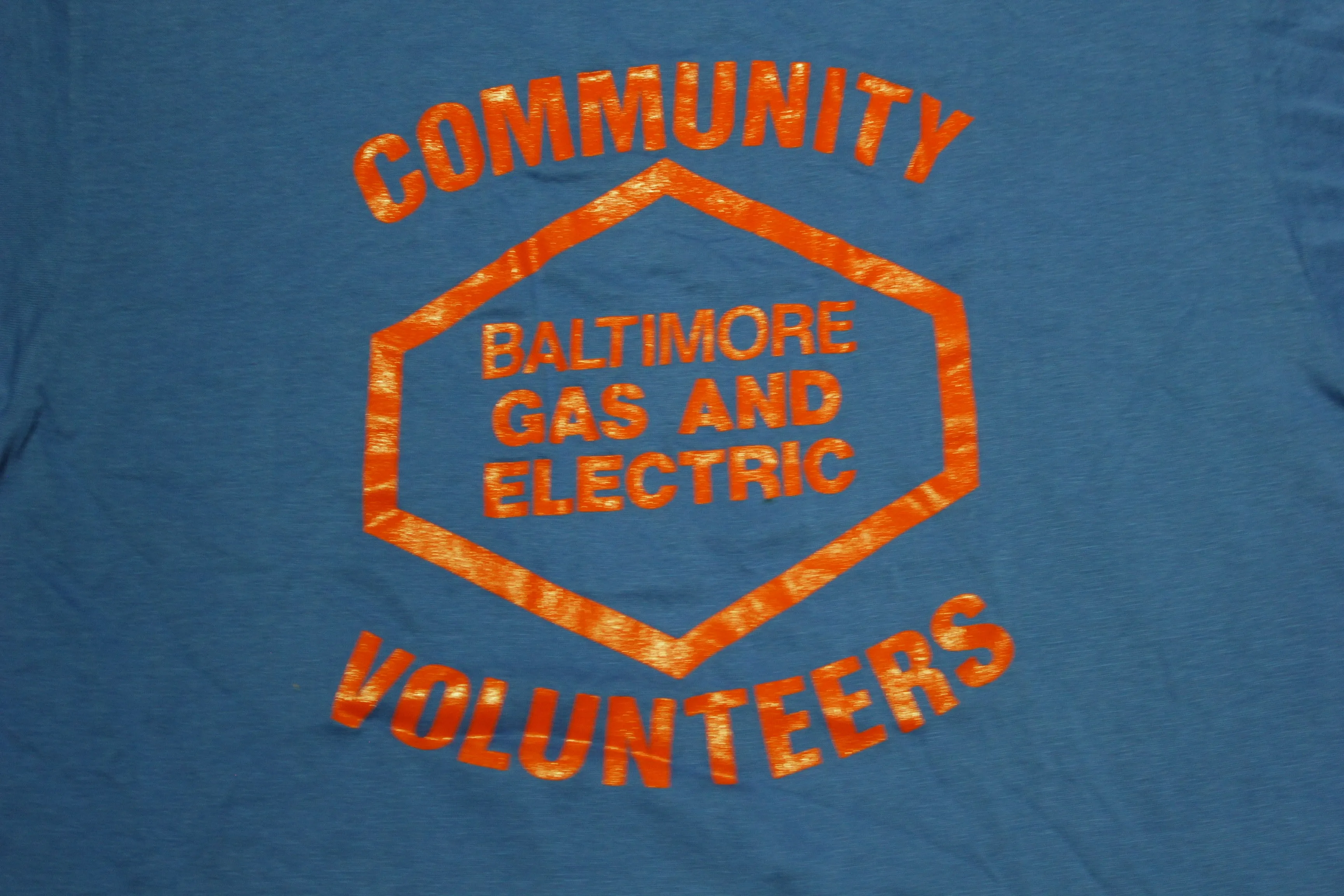 Baltimore Gas & Electric Community Volunteers Vintage 80's Hanes USA Single Stitch T-Shirt