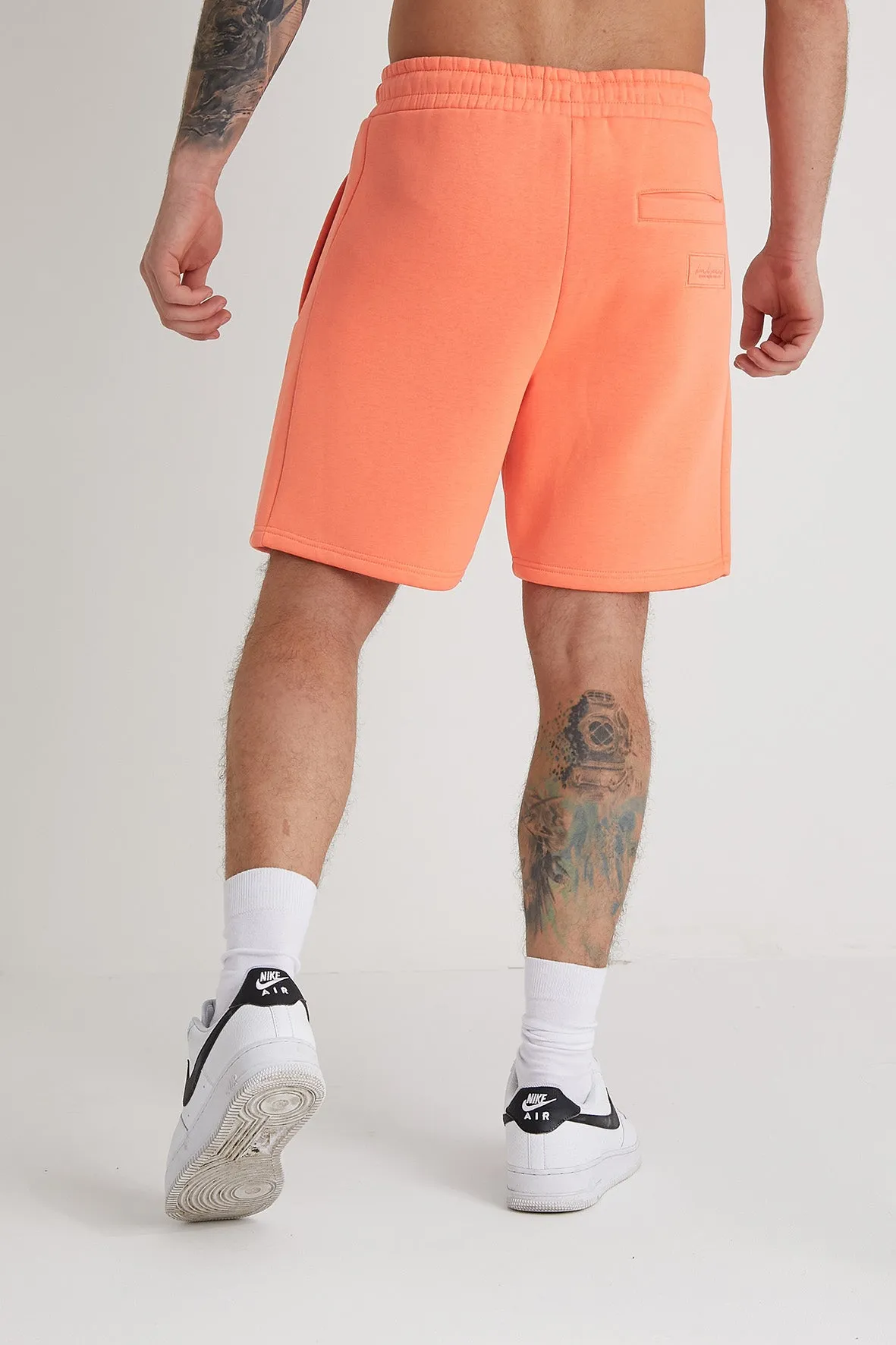 Banks premium brushback fleece shorts in Sunset