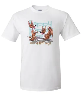 Basenji - Who's A Happy Dog - T-Shirt