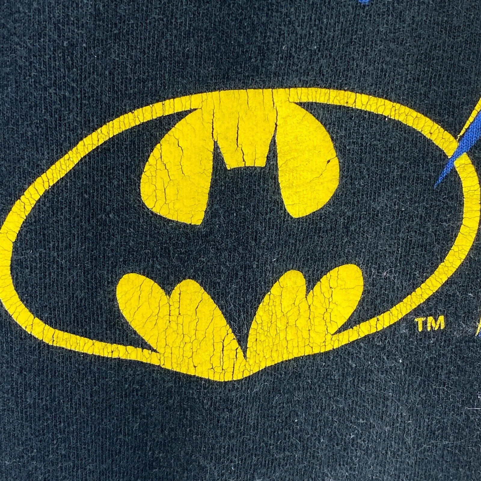 Batman Superhero DC Comics 1989 Black Vintage T-shirt Size M Single Stitch