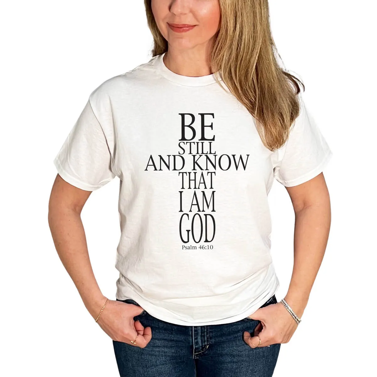 Be Still And Know That I Am God Cross T-Shirt