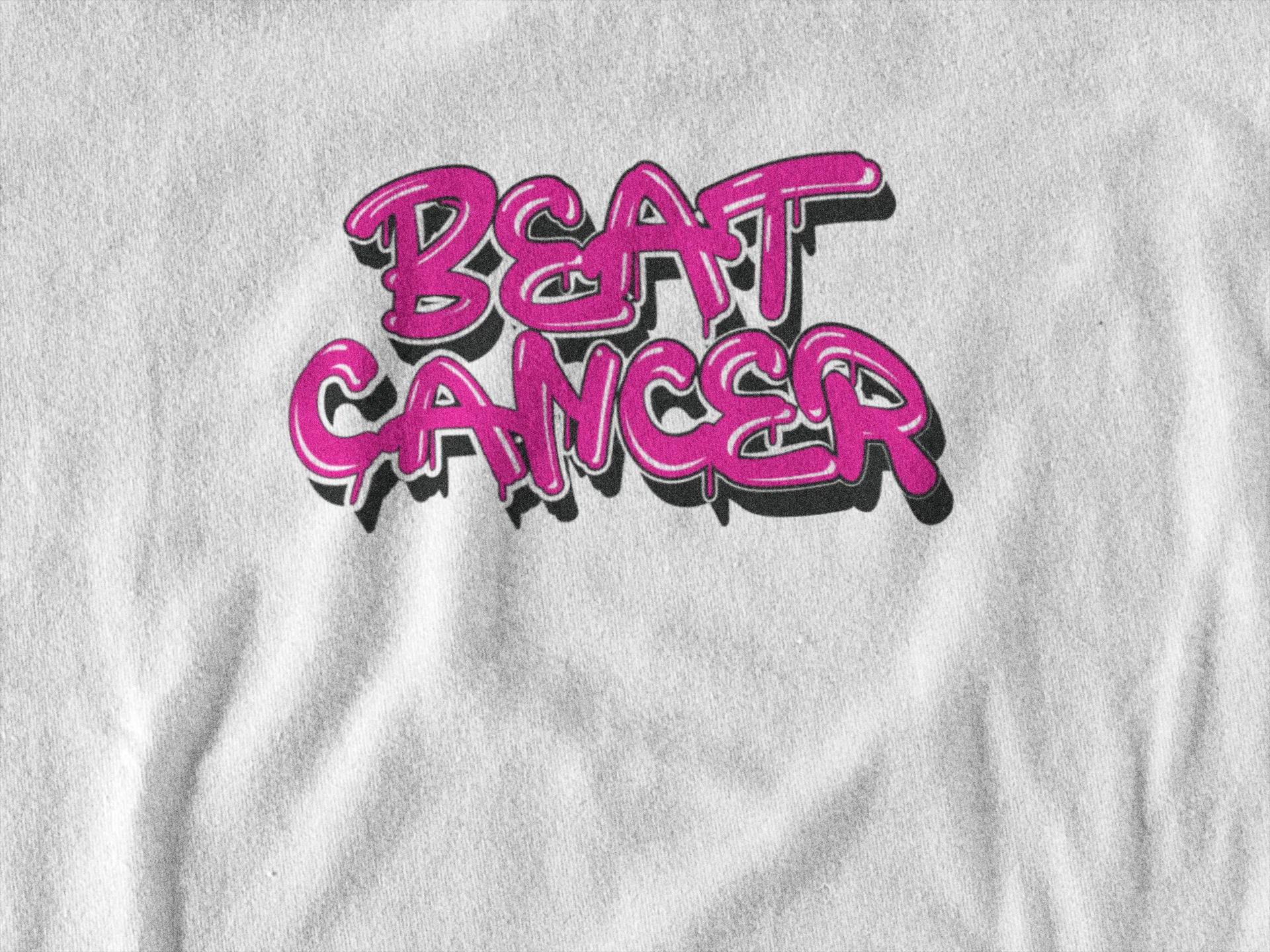 Beat Cancer  Ladies Graphic T-shirt