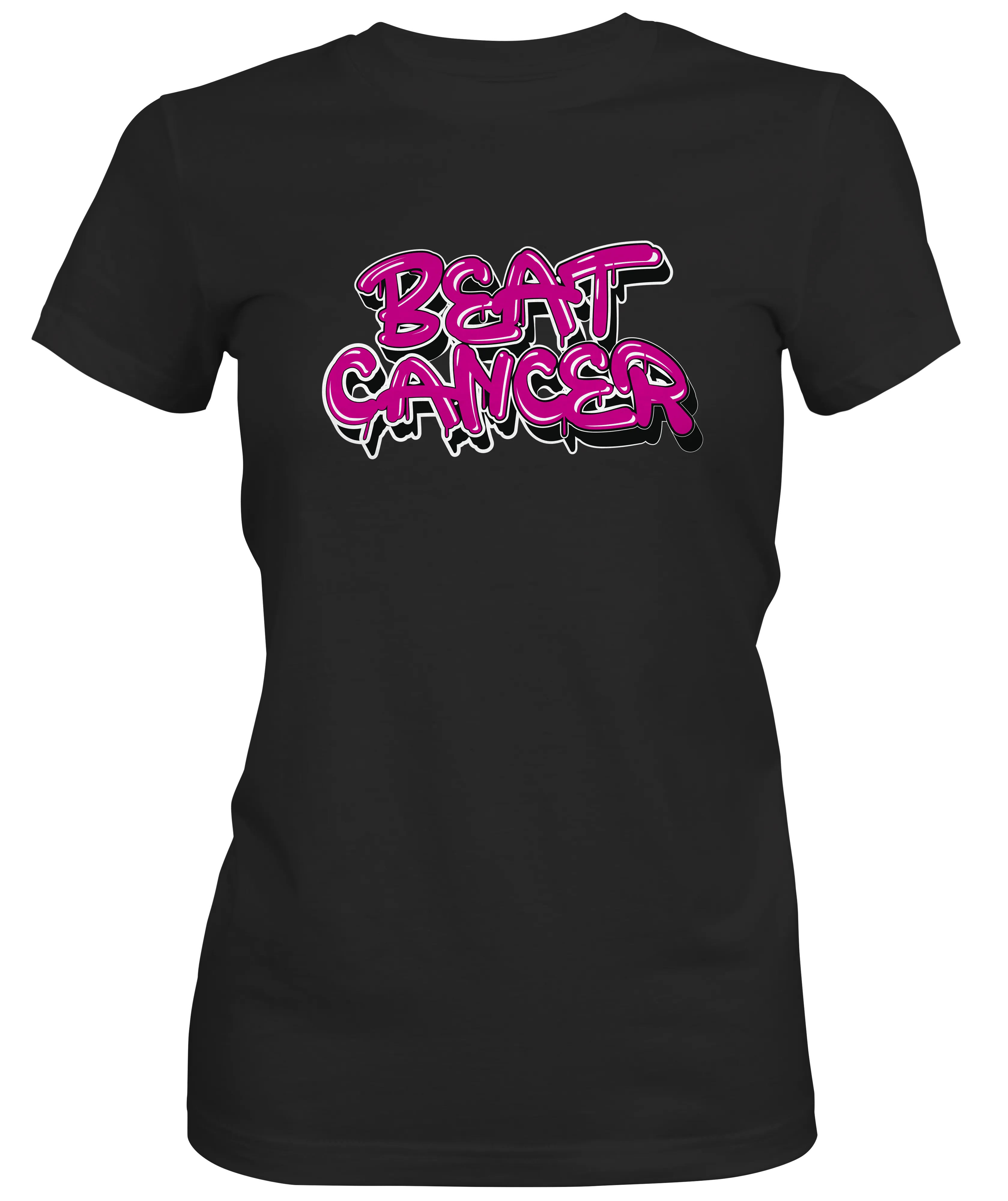 Beat Cancer  Ladies Graphic T-shirt