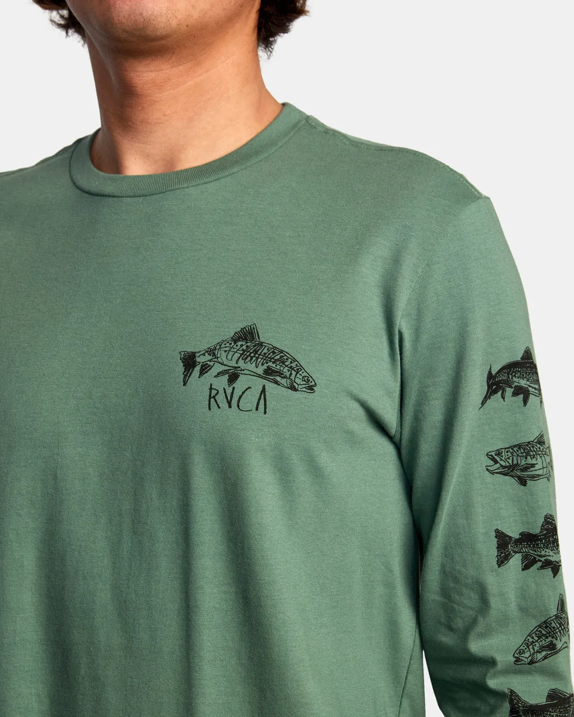 Ben Horton Downstream Long Sleeve Tee - Spinach