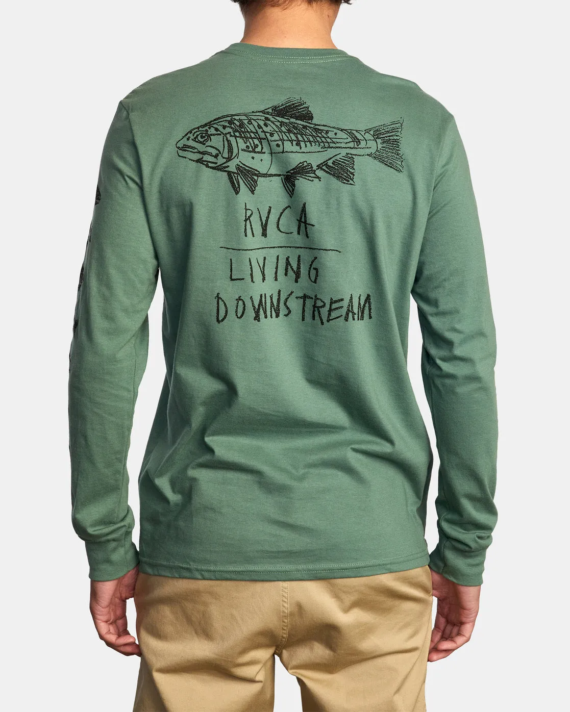 Ben Horton Downstream Long Sleeve Tee - Spinach