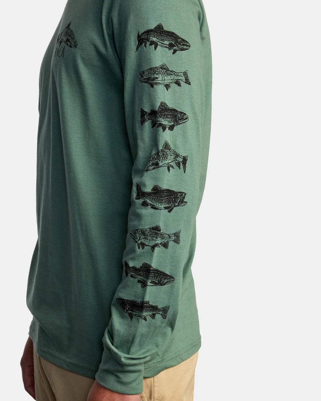 Ben Horton Downstream Long Sleeve Tee - Spinach