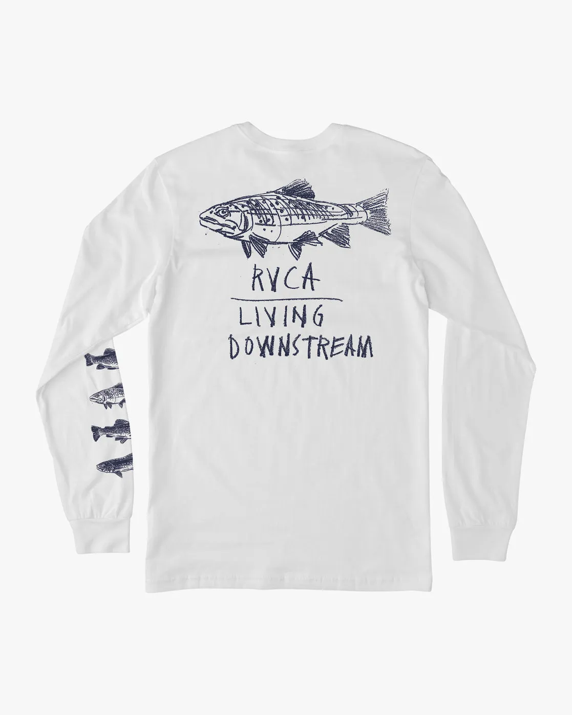 Ben Horton Downstream Long Sleeve Tee - White