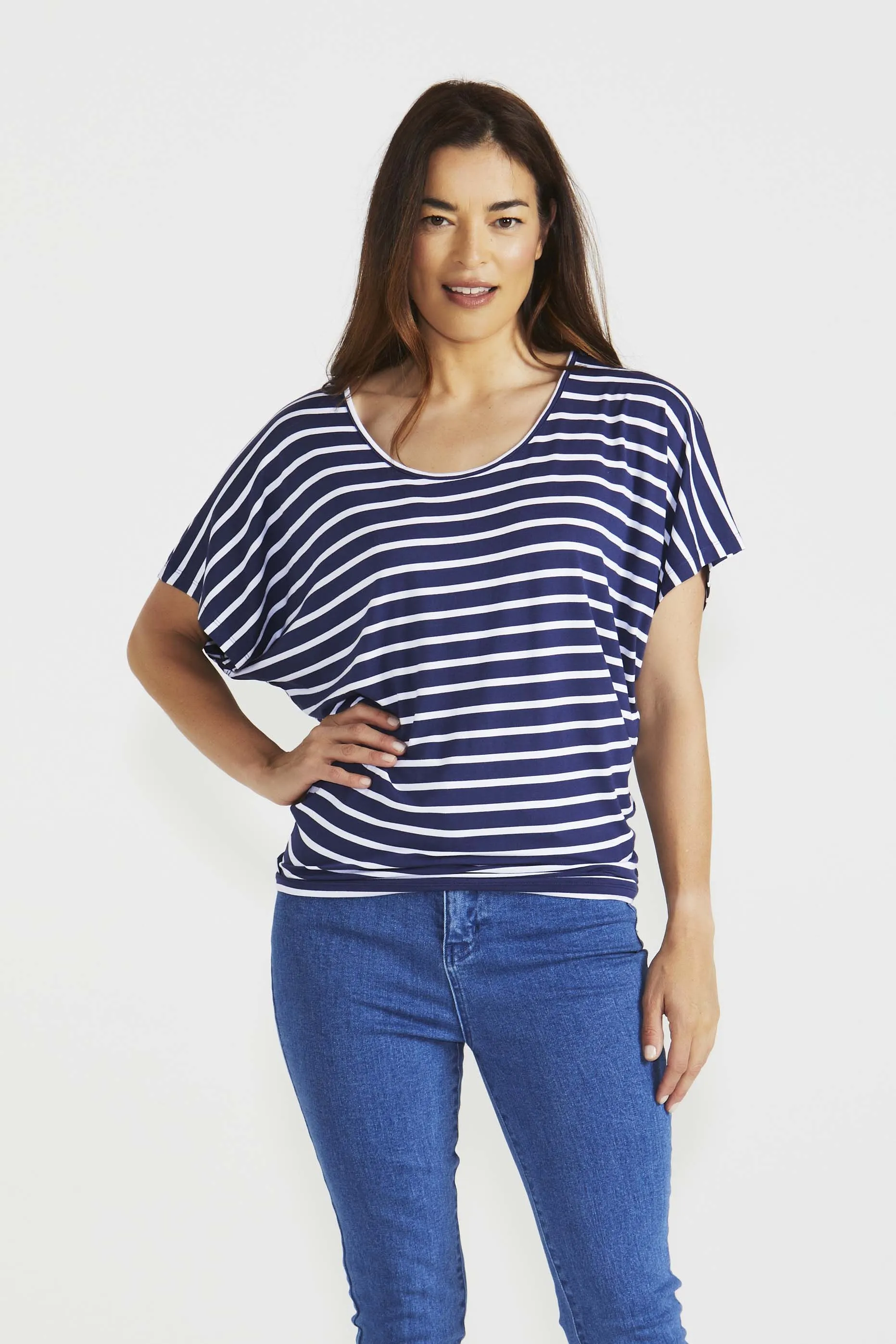 Betty Basics Maui Tee in Parisian Stripe