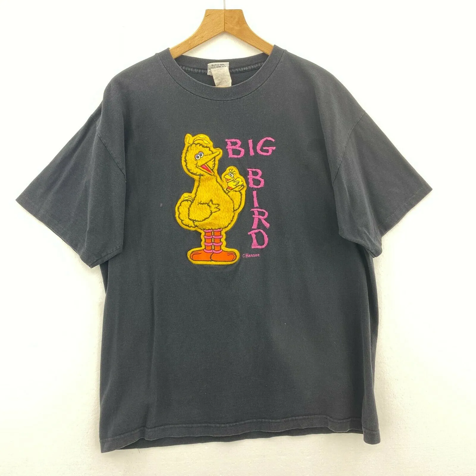 Big Bird Sesame Street Puppet Vintage T-shirt Size XL Single Stitch 90s