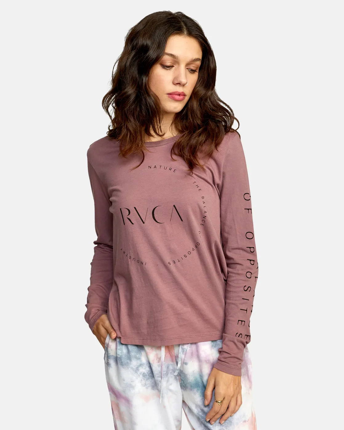 Big RVCA Long Sleeve Tee - Canyon Rose