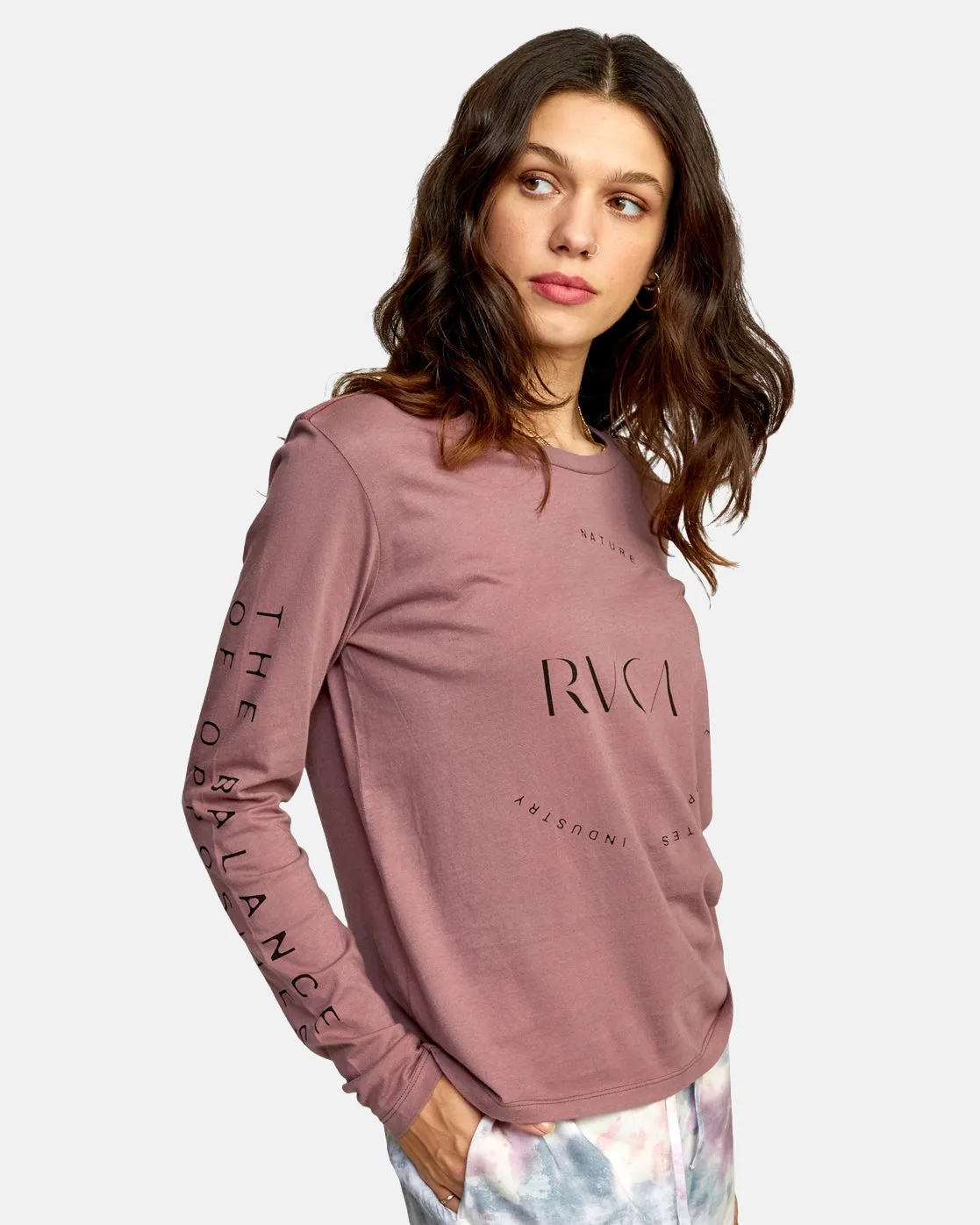 Big RVCA Long Sleeve Tee - Canyon Rose