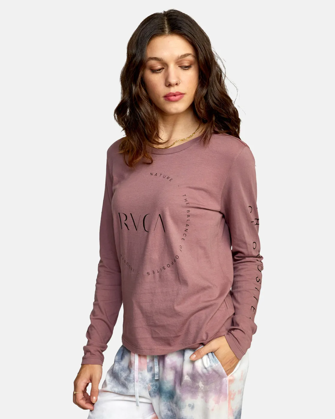 Big RVCA Long Sleeve Tee - Canyon Rose