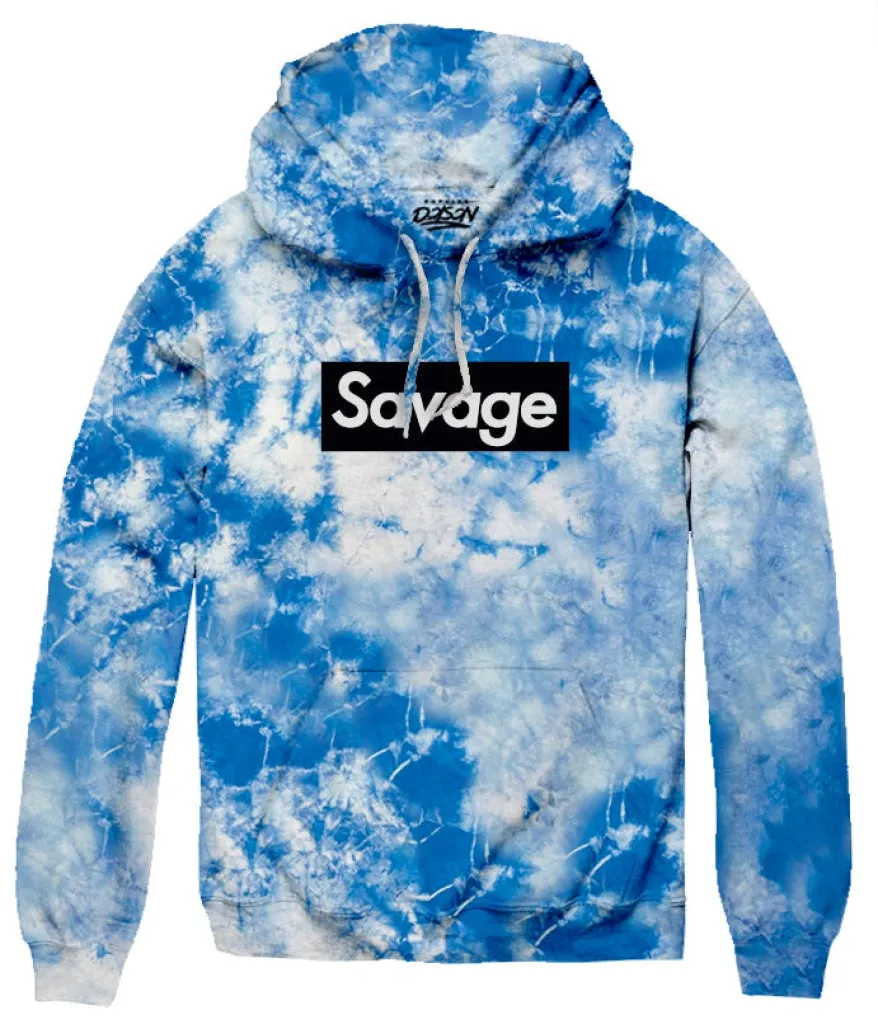 BIG SIZE SAVAGE TIE DYE HOODIE