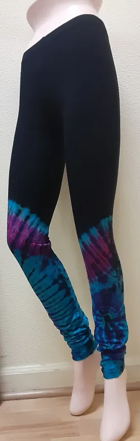 Black & Tie-dye Leggings - Teal