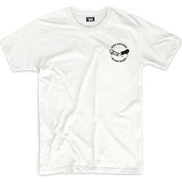 Black Sheep Stay Focused Tee White